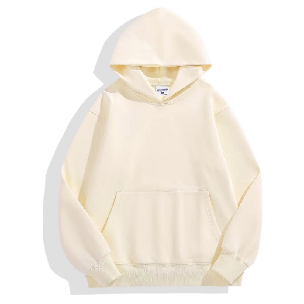 White Heavy weight cotton hoodie